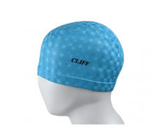 Шапочка для плавания CLIFF силиконовая с лайкрой 3D